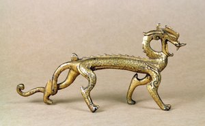 Gilt bronze sea dragon, six dynasties perioddani af Unbekannt