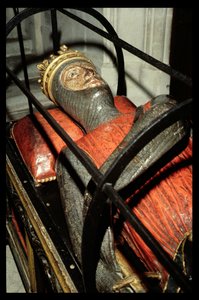 Gloucester Cathedral, billedkunst af hertugen af Normandiet, søn af Vilhelm Erobreren, ca. 1100 (G96/6) af Unbekannt