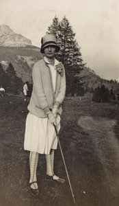 Golfspiller ved Lake Carezza af Unbekannter Künstler