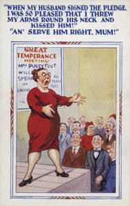 Great Temperance Meeting (farve litho) af Unbekannt
