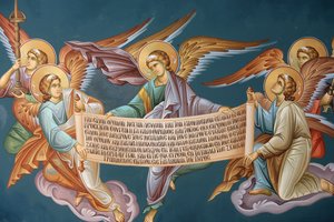 Græsk-ortodoks ikon detalje Thessalonique Grækenland af Unbekannt