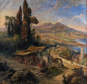 Napoli-bugten 19c af Unbekannter Künstler
