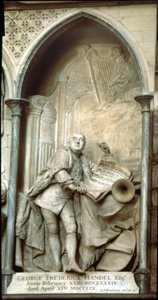 Händels monument i Westminster af Unbekannt