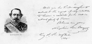 Håndskrift og signatur af Napoleon III af Unbekannt
