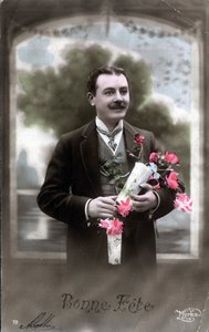 Happy Day Greeting Card - Postkort slutningen af det 19.-20. århundrede af William M. Timlin