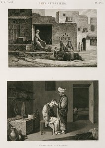 Isenkram og isenkram Knivsliber og barber, Egypten, ca 1798 af Unbekannt