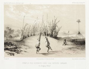 Hovedbeklædningstempel for Carajas-indianerne, Brasilien, c 1843-1847 af Unbekannt