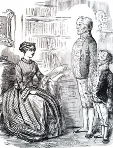 Henry John Temple, 3rd Viscount Palmerston, overrækker dronning Victoria sin afskedsbegæring. af Unbekannter Künstler