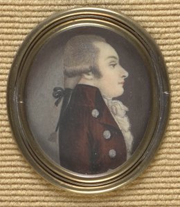 Gentleman i profil (Wolfgang Amadeus Mozart?) af Unbekannter Künstler