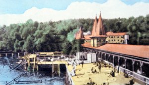 Heviz termiske sø, Ungarn, ca. 1920 (postkort) af Unbekannter Künstler