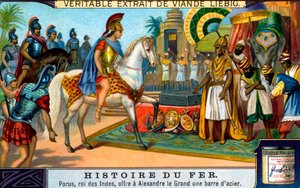 Jernets historie: Kong Porus og Alexander den Store af Unbekannter Künstler