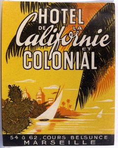 Hotel de California, Marseilles, ca. 1930 (illustration) af Unbekannter Künstler
