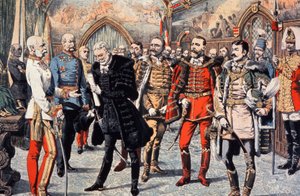 Ungarske dignitarer modtaget af Franz Joseph I i Ungarn af Unbekannter Künstler