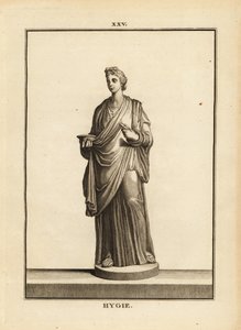 Hygieia, græsk og romersk gudinde for sundhed og renlighed, datter af medicinguden Asclepius af Unbekannt