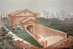 Hypogee Martyrium af Poitiers, ca. 1880 (litografi) af Unbekannter Künstler