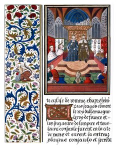 Oplyst side af Wenceslaus og Charles VI af Unbekannter Künstler