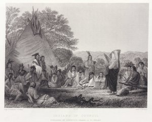 indianere i Council, Nordamerika af Unbekannt