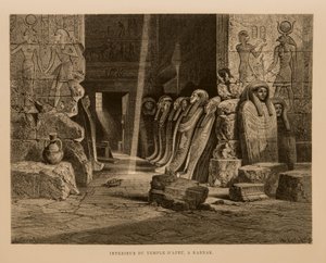 Indvendig udsigt over Apet-templet i Karnak, Egypten Illustration fra Atlas of Egypt af Unbekannt