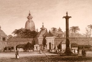 Jaganath-templet, Orissa, Indien (gravering) af Unbekannter Künstler