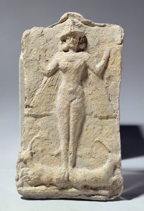 Krukke dekoreret med symbolske motiver omkring gudinden Ishtar, babylonsk, ca. 1700 f.Kr. (terracotta) af Unbekannt