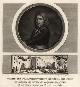 Jean Etienne Vachier Championnet, chefgeneral for hæren i Napoli, Alperne, Italien af Unbekannt