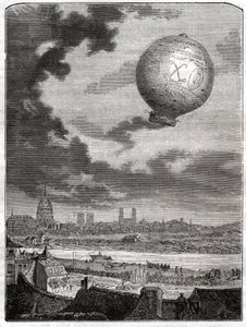 Jean Francois Pilatre de Rozier. af Unbekannter Künstler