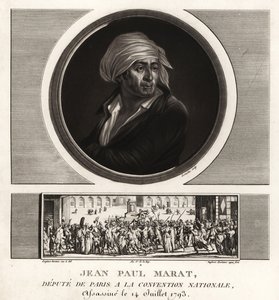 Jean Paul Marat, Abgeordneter von Paris im Nationalkonvent, 1793 ermordet