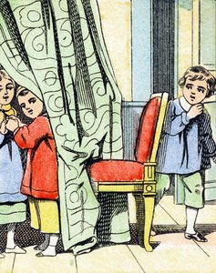 Spil: gemmeleg - Alfabet - børneunderholdning - Billedepinal, populær serie c.1890 (illustration) af Unbekannt