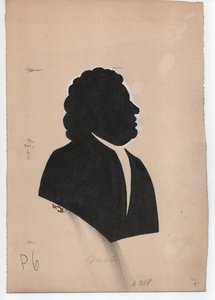 Johann Sebastian Bach (1685-1750) (ca. 1850, silhuet) af Unbekannter Künstler
