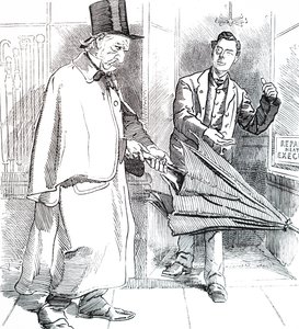 Joseph Chamberlain og William Ewart Gladstone. af Unbekannt