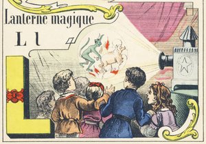 L: magisk lanterne - Spilalfabet, ca. 1890 (illustration) af Unbekannt
