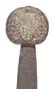 Senmiddelalderlig bredsværd, med tidligere vikingeblade og bærende våben fra De Bohun-familien, Earls of Hereford og Essex, 11. - 14. århundrede af Unbekannt