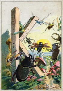 Bogstav K som Korrigans. Mr. Mariniers kunstneriske alfabet. Redigeret af Henry Sicard, slutningen af det 19. århundrede. Reklamekromolitografier for produkter, der sælges på apoteker. Mål: 12,5 x 9 cm af Unbekannt