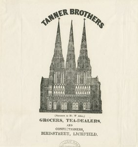 Lichfield Cathedral - Vestfronten: tryk og [?19. århundrede] af Unbekannt