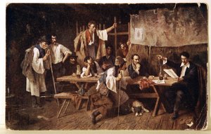 Litteratur. Den ungarske digter Petofi, ca. 1848 Postkort, Ungarn, ca. 1900 (postkort) af Unbekannter Künstler