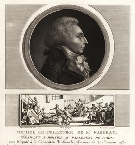 Louis-Michel le Peletier, markis af Saint-Fargeau (1760-1793), fransk politiker og martyr under den franske revolution af Unbekannt