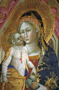 Madonna og barn, Francesco di Gentile, XIV århundrede, Piersanti museum, Matelica, Marche, Italien af Unbekannt