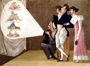 Magisk lanterne i Paris, ca. 1810 (kobberstik) af Unbekannter Künstler