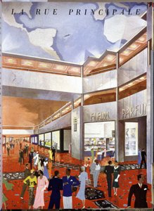 Hovedgaden på linjeskibet "Atlantique" af Unbekannter Künstler