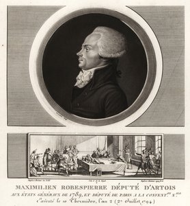 Maximilien Robespierre, stedfortræder for Artois, henrettet 1794 af Unbekannt