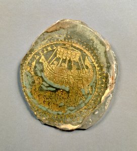Medaljon forestillende Jonas og hvalen, romersk, 4. århundrede (sten og guld) af Unbekannt