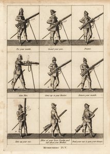 Militære øvelser af musketerer af Unbekannt