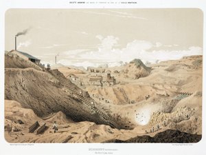 Minedrift, metalmalm Zinkmine, Neutral Moresnet (Moresnet neutre) af Unbekannt