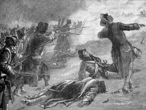 Montgomerys angreb på Lower Town, Quebec af Unbekannter Künstler