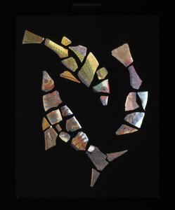 Mosaic fish tile fragments, c.1st century BC - 1st century ADdani af Unbekannt
