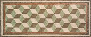 Mosaik med kubisk prospektiv, første århundrede f.Kr., fra tablinum af en romersk villa, nationalmuseum i Rom (museo nazionale romano), Rom, Italien af Unbekannter Künstler