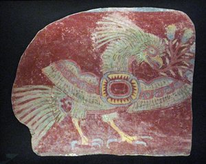 Mural fragment of an allegorical quetzal, Early Classic period, 200–600 ADdani af Unbekannt
