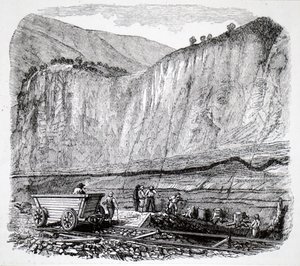 Navvies arbejder på Liverpool-Manchester Railway. af Unbekannt