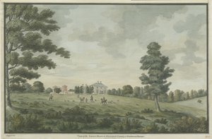 Needwood - Brickley Lodge: vandfarvemaleri, nd [1786] af Unbekannt