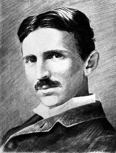 Nikola Tesla, kroatisk-født serbisk ingeniør, fysiker og opfinder, c 1885 af Unbekannter Künstler